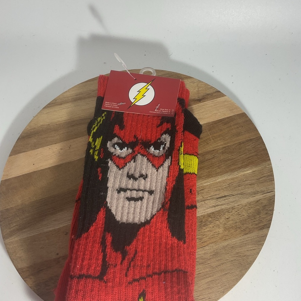 DC Comics The Flash Red Graphic Crew Socks - Size 6-12